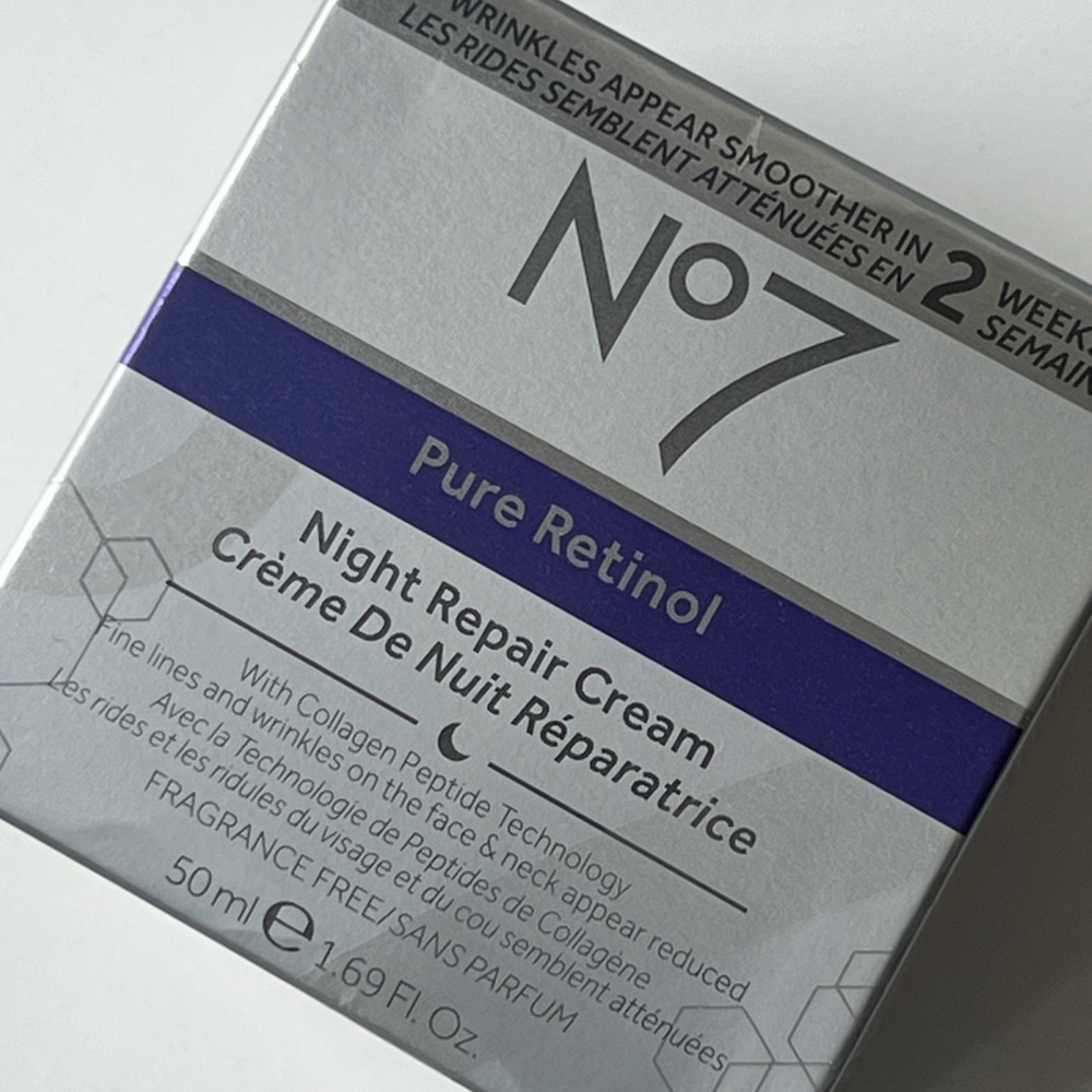 No 7 pure retinol night cream new in box